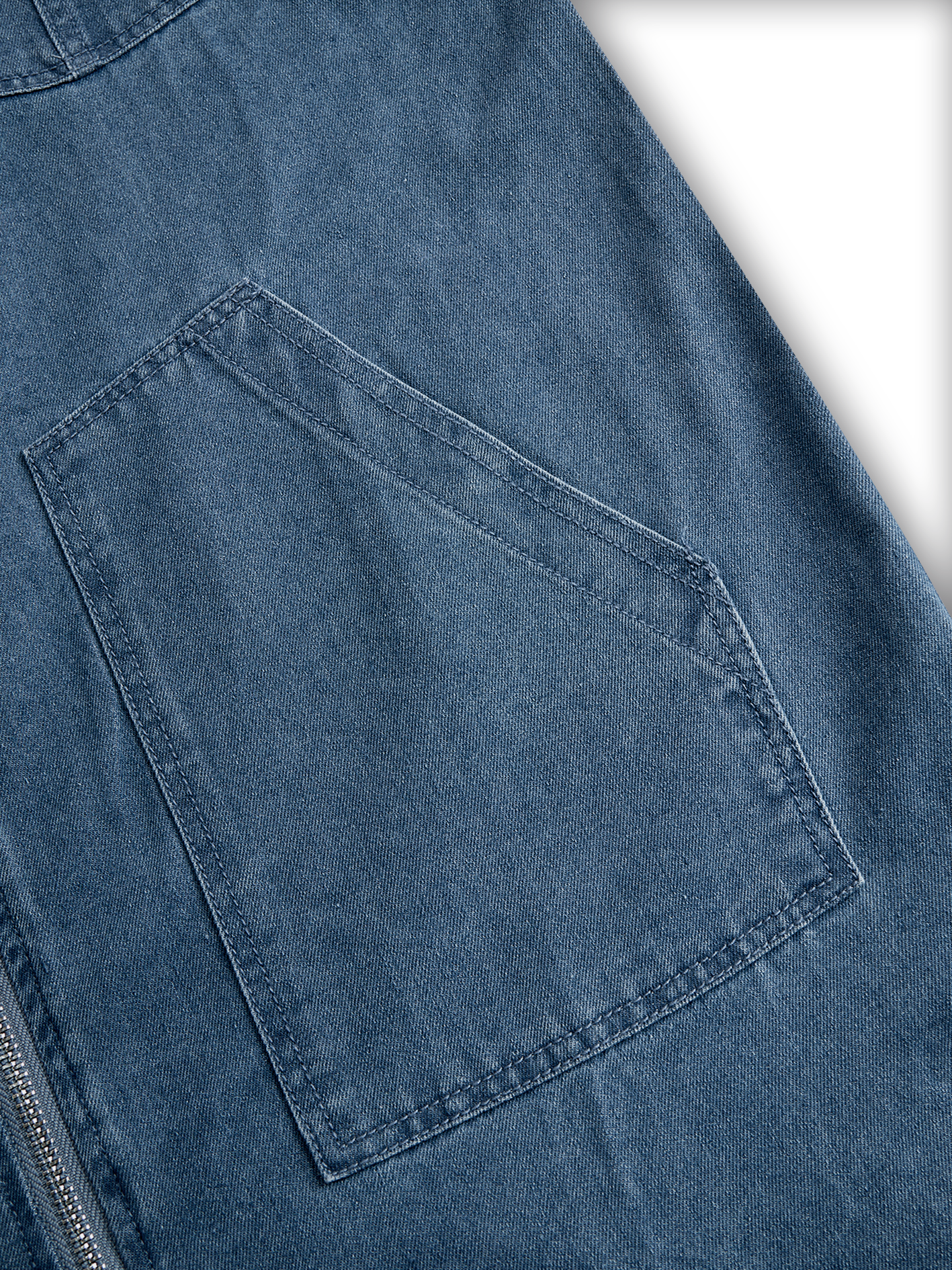 Aria | This Casual Retro Zipper Denim Jumpsuit