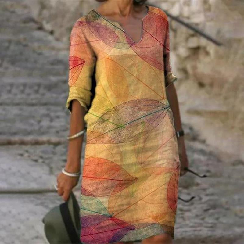 Amelia | Floral Linen Dress for Casual Summer Wear