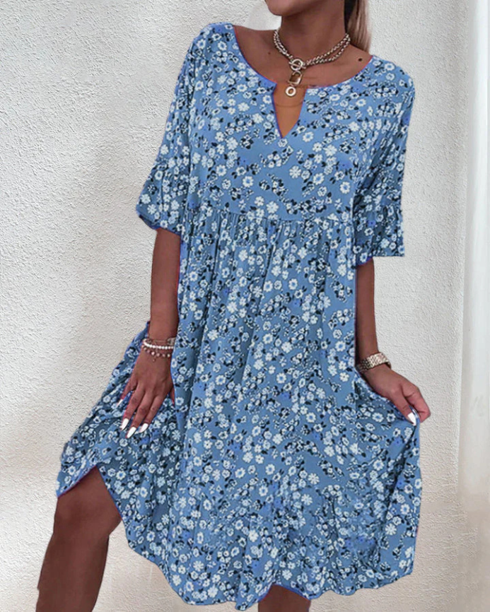 Camille | Baumwollblumenkleid mit Sommerflair