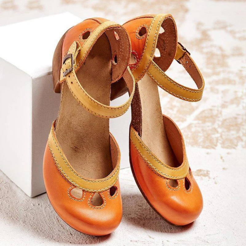 Leona | Bequeme Sandalen mit niedrigem Absatz