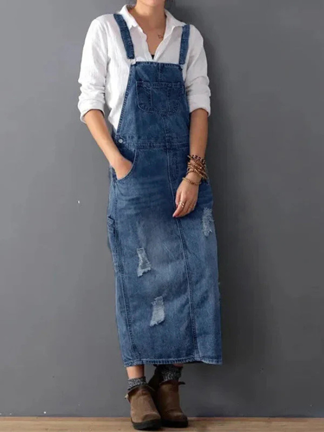 JULIA | Lässiges Denim-Latzkleid für Damen