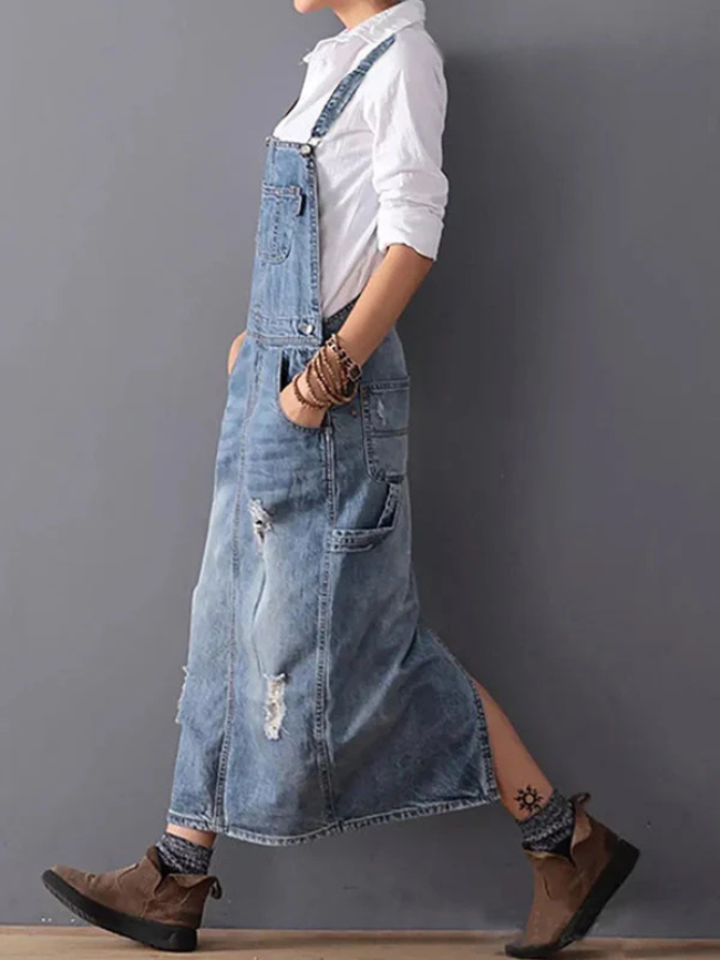 JULIA | Lässiges Denim-Latzkleid für Damen
