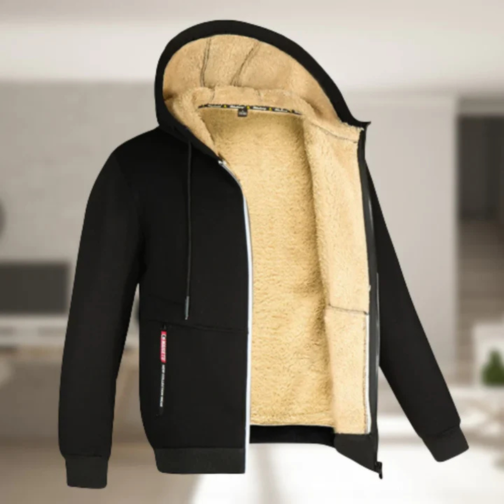 Jonas | Lässige Winterjacke mit Kapuze & Fleecefutter