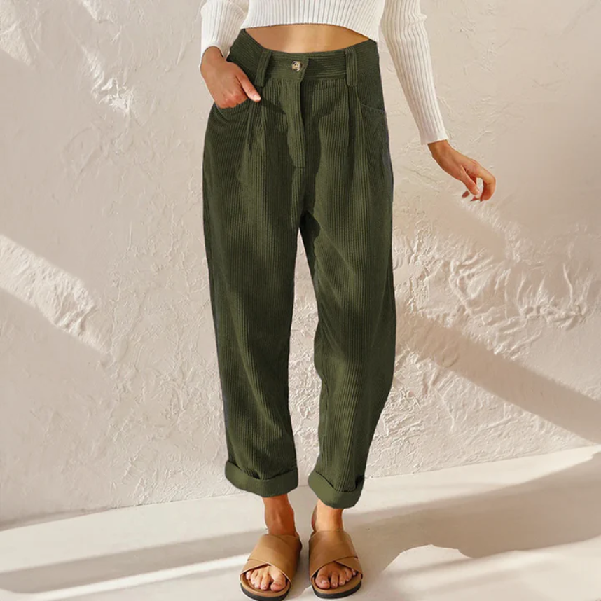 Clara | Vintage-Kord-Brosche im lässigen Design