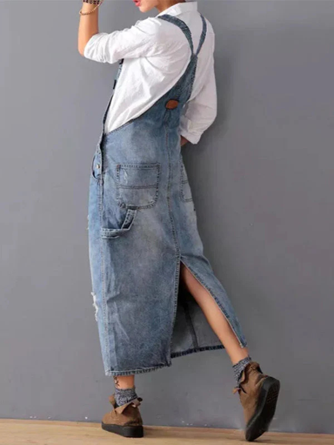 JULIA | Lässiges Denim-Latzkleid für Damen