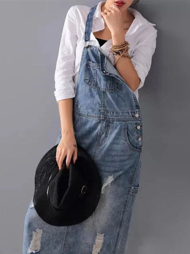 JULIA | Lässiges Denim-Latzkleid für Damen