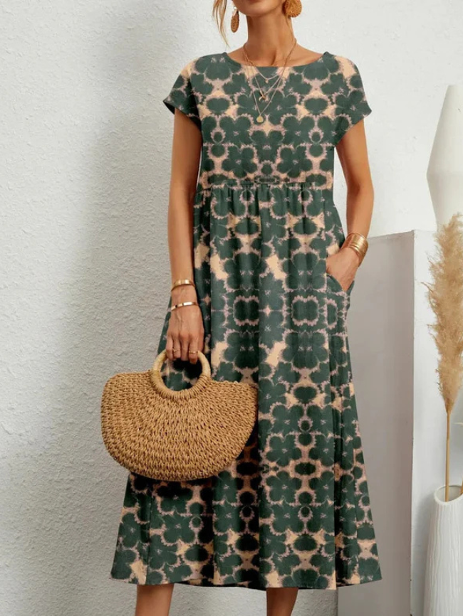 Lina | Elegantes Blumenkleid mit Bauchkomfort