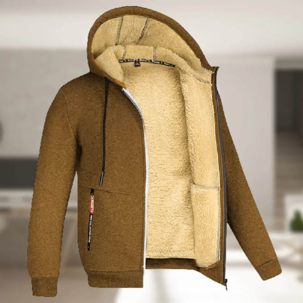 Jonas | Lässige Winterjacke mit Kapuze & Fleecefutter