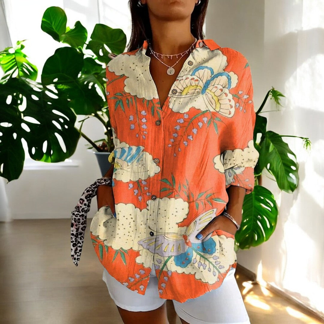 Harper | Women’s Vintage Blouse with Elegant Flowers