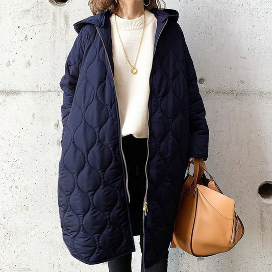 Mira | Damen-Steppmantel mit Kapuze – Warm und Stilvoll