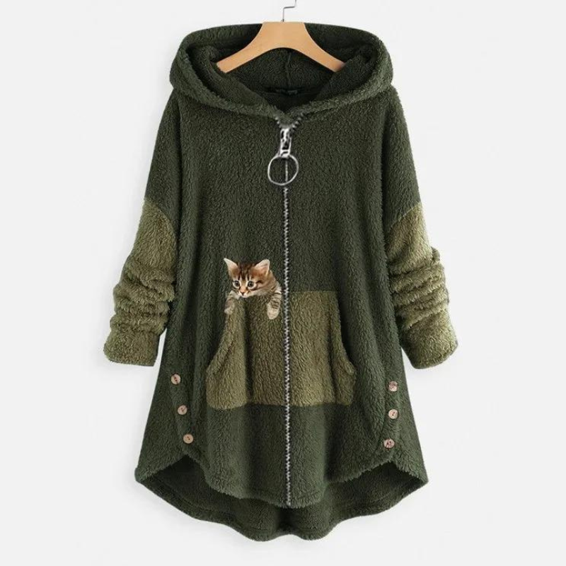 Maya | Kuscheliger Winterhoodie mit Kapuze für Damen