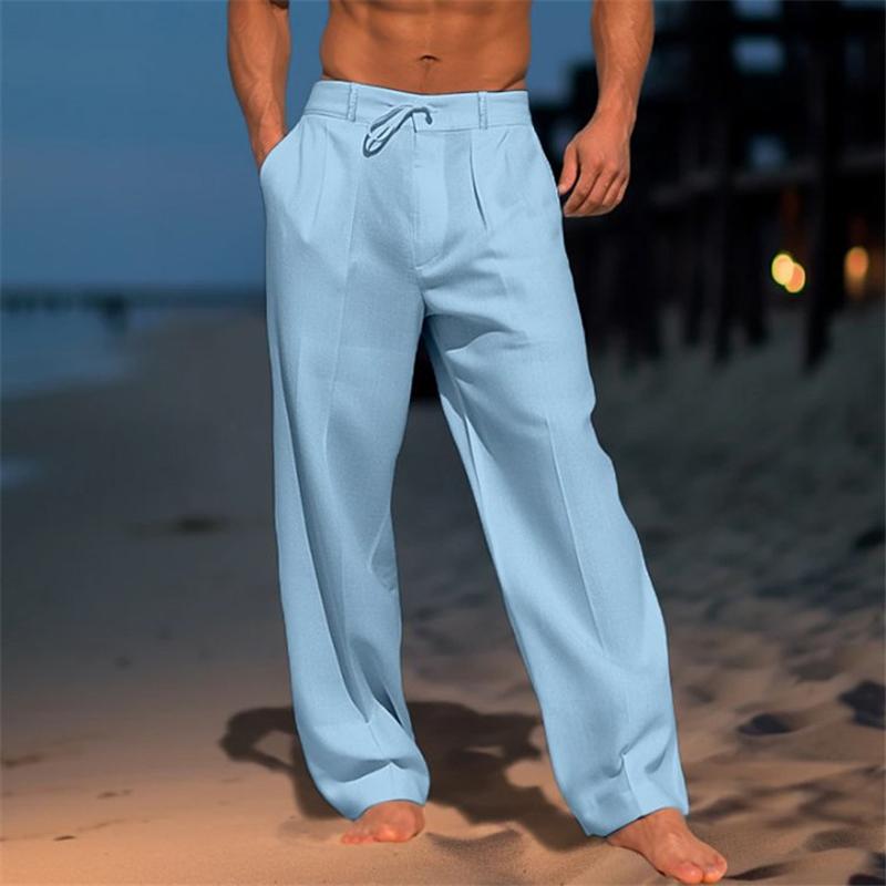 Liam | Plain Linen Pants with Lightweight Design