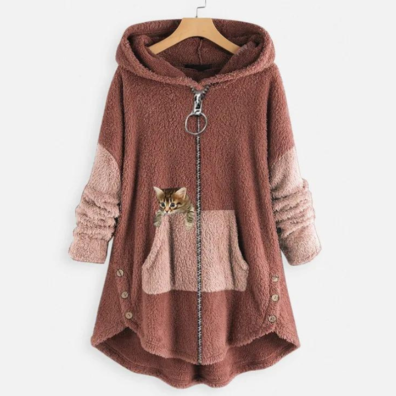 Maya | Kuscheliger Winterhoodie mit Kapuze für Damen