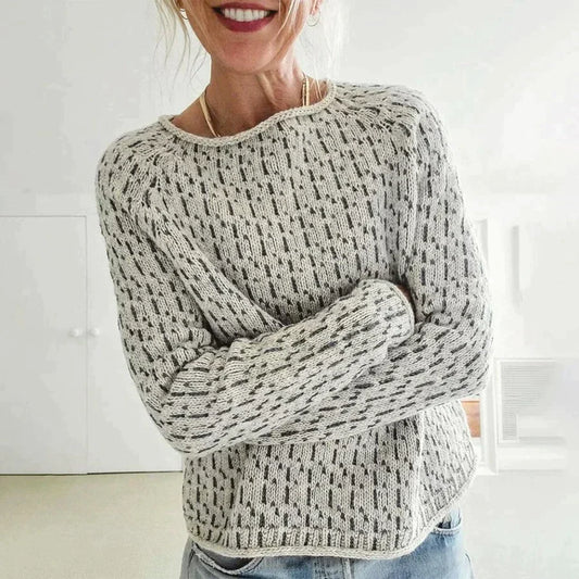 Clara | Eleganter grauer Pullover für jede Gelegenheit