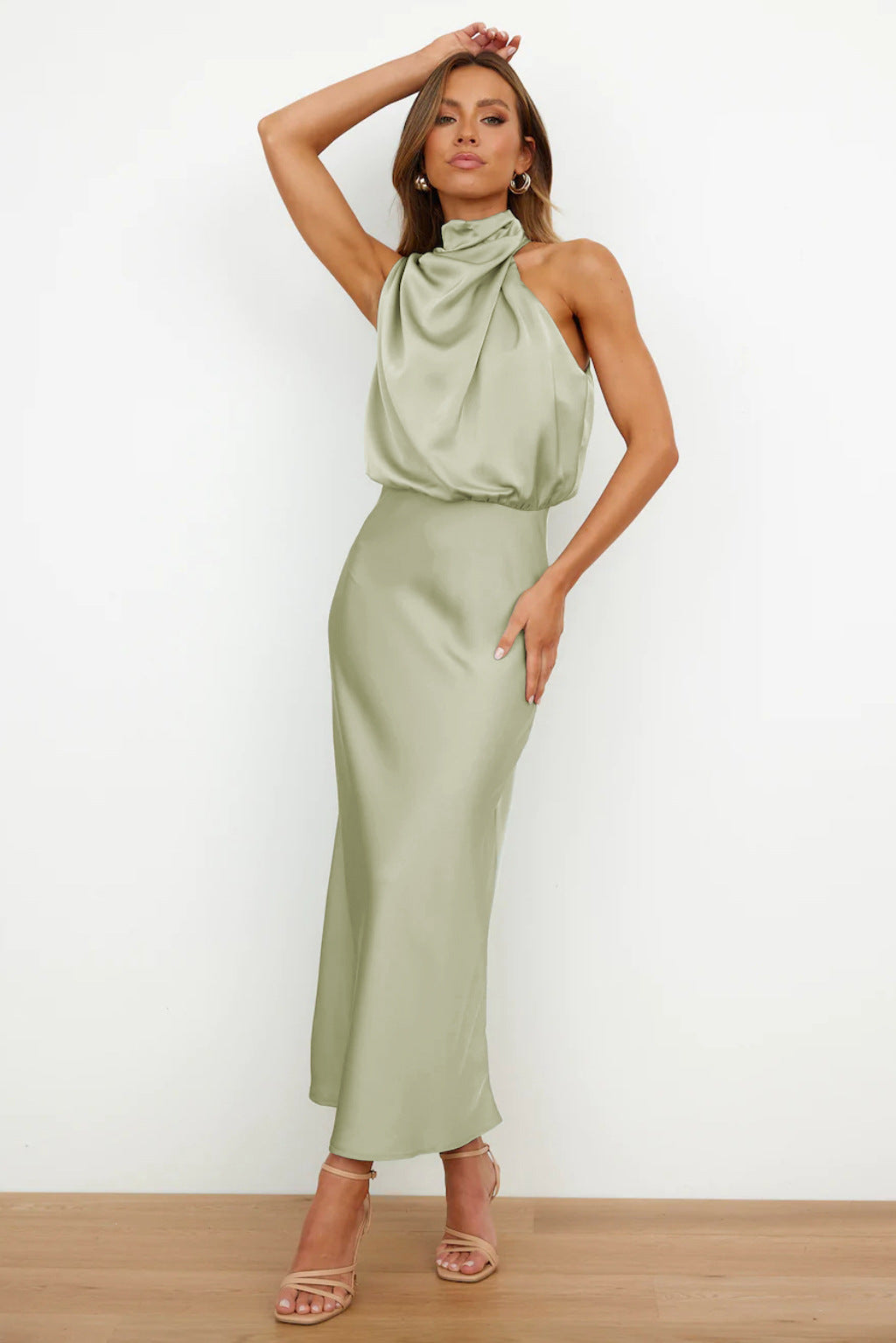 Luna | Elegant Evening Satin Dress for Women