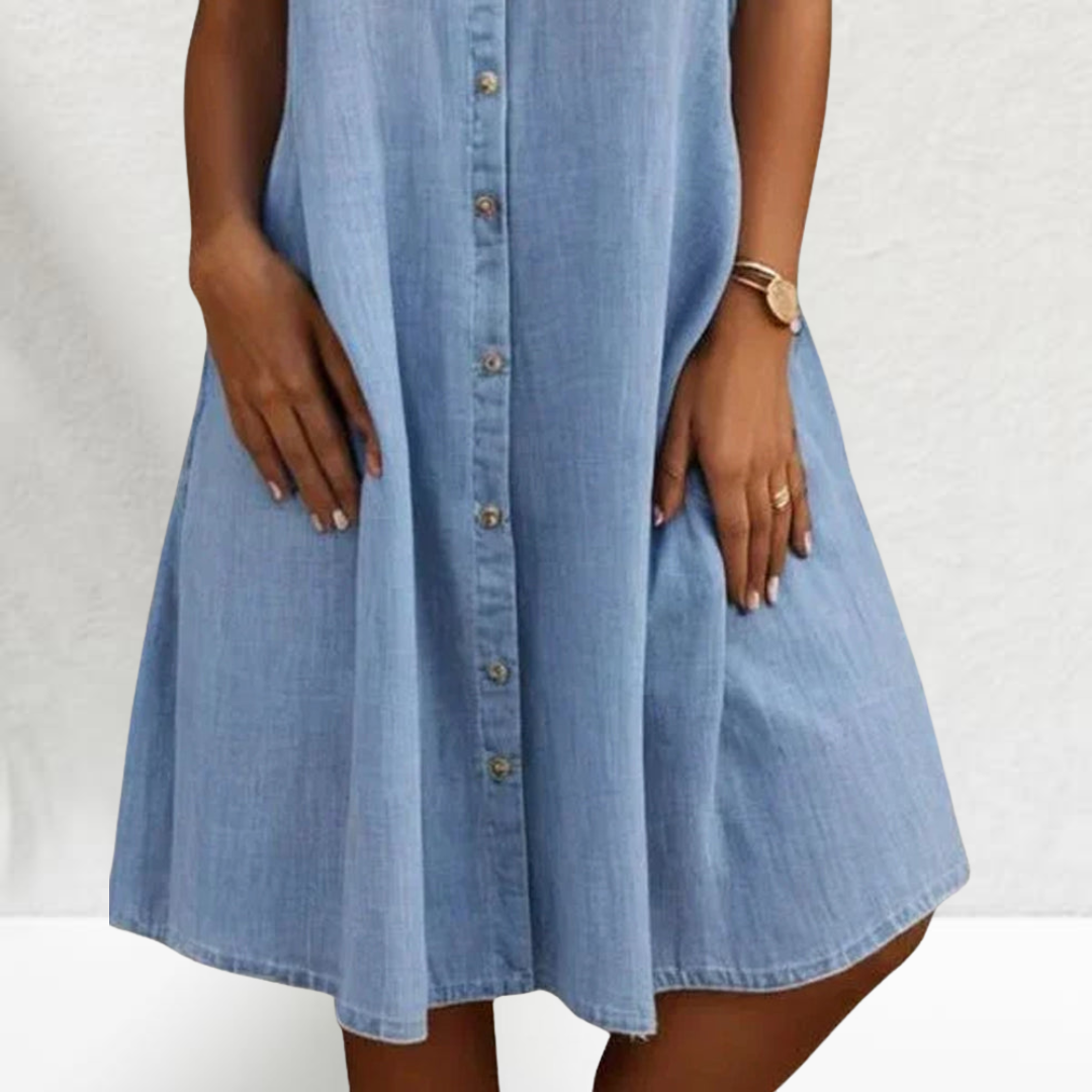 Luna | Contemporary Denim Dress with Feminine Style