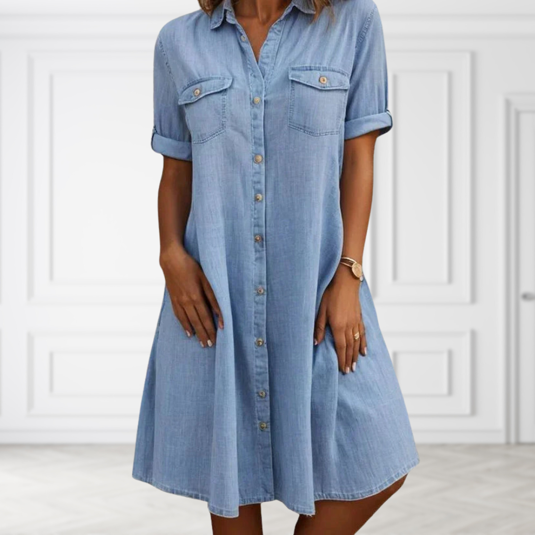 Luna | Contemporary Denim Dress with Feminine Style
