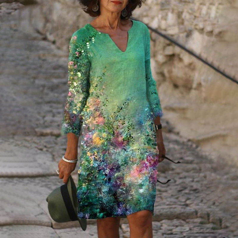 Amelia | Floral Linen Dress for Casual Summer Wear