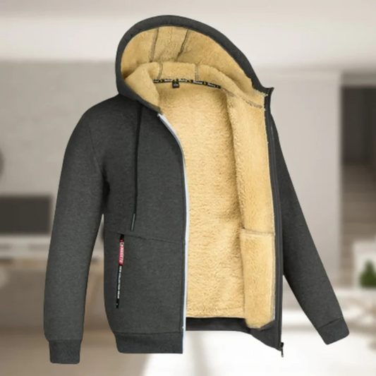 Jonas | Lässige Winterjacke mit Kapuze & Fleecefutter