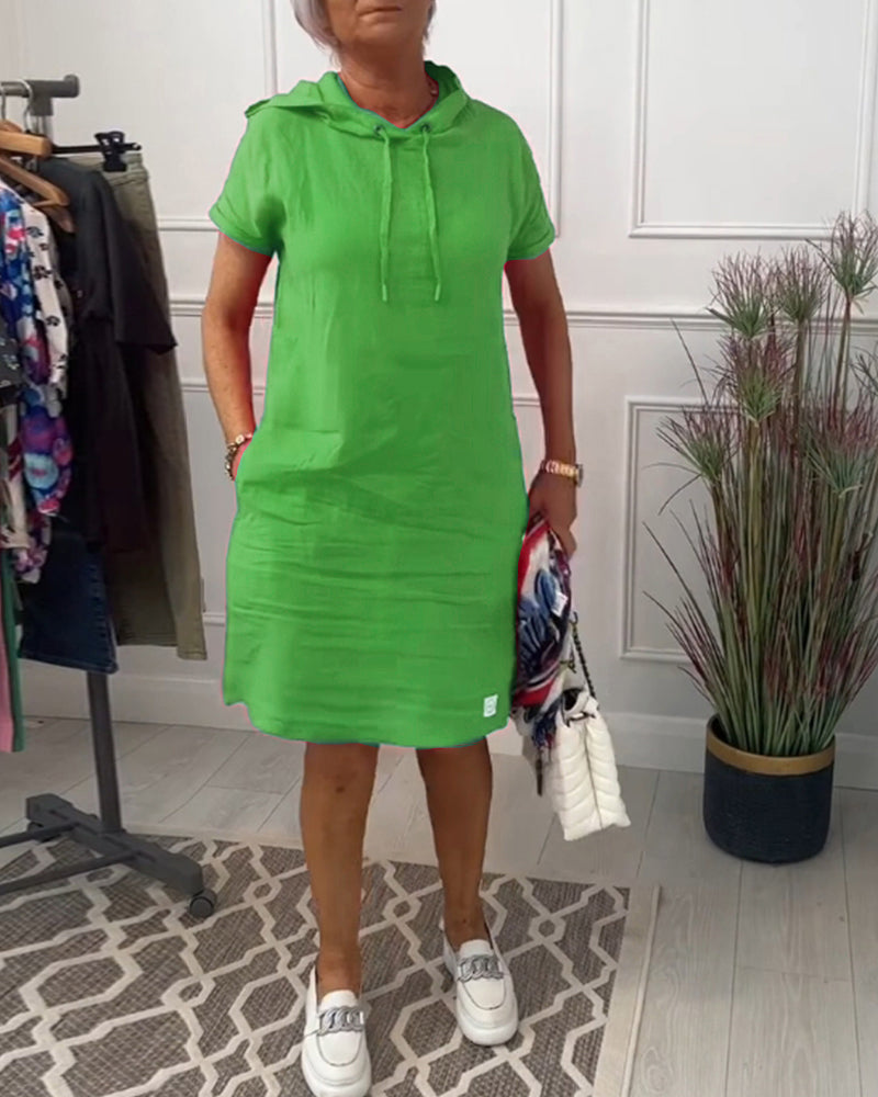 Luna | This Relaxed Casual Dress with Hoodie Detail