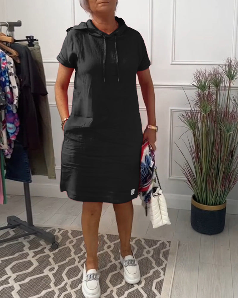 Luna | This Relaxed Casual Dress with Hoodie Detail