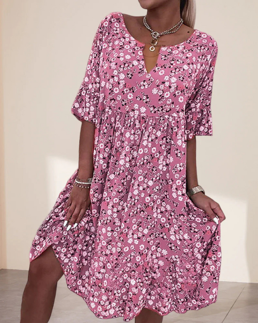 Camille | Baumwollblumenkleid mit Sommerflair
