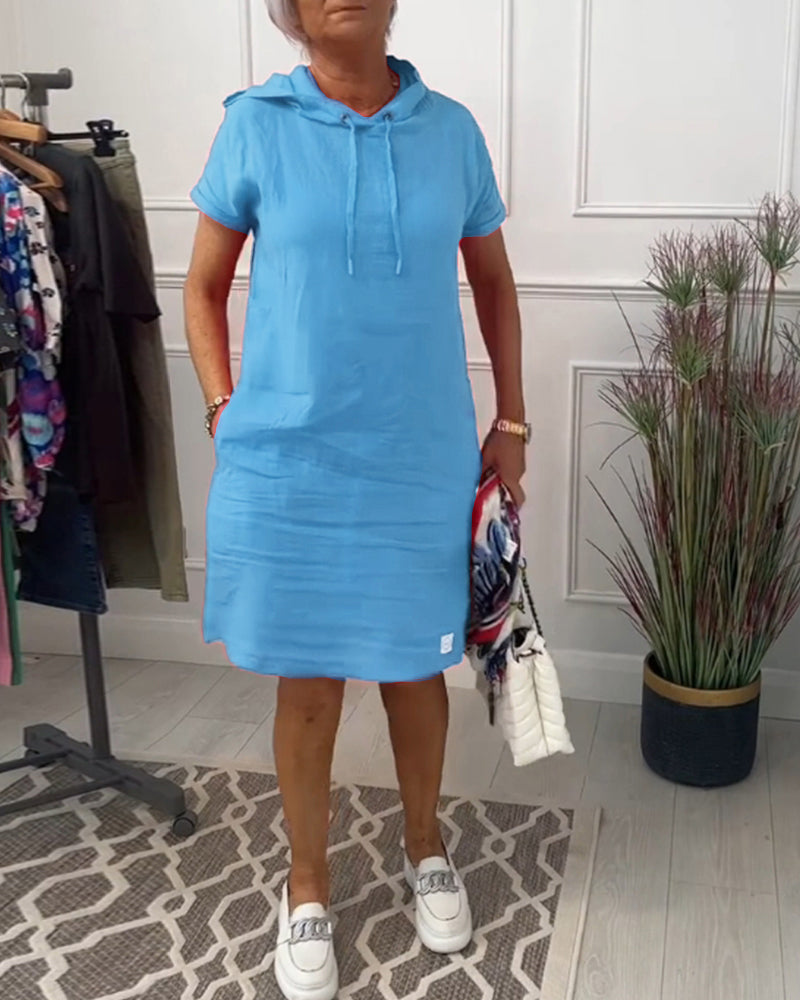 Luna | This Relaxed Casual Dress with Hoodie Detail
