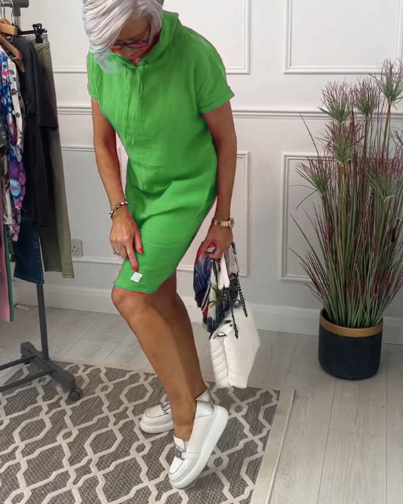 Luna | This Relaxed Casual Dress with Hoodie Detail