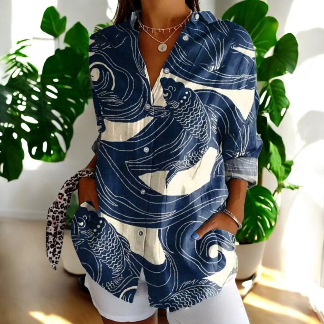 Harper | Women’s Vintage Blouse with Elegant Flowers