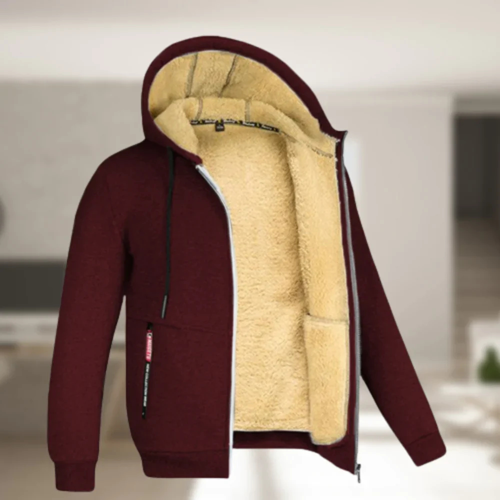 Jonas | Lässige Winterjacke mit Kapuze & Fleecefutter