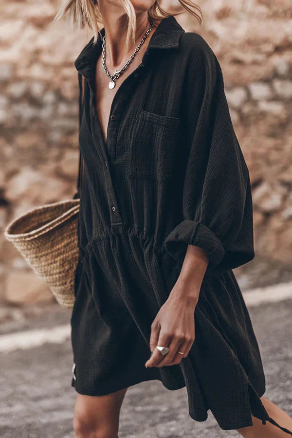 Gesine | This Linen Mini Dress in Plus Size