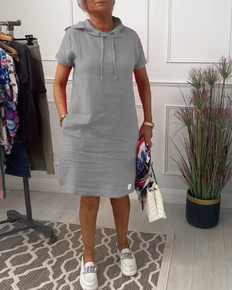 Luna | This Relaxed Casual Dress with Hoodie Detail