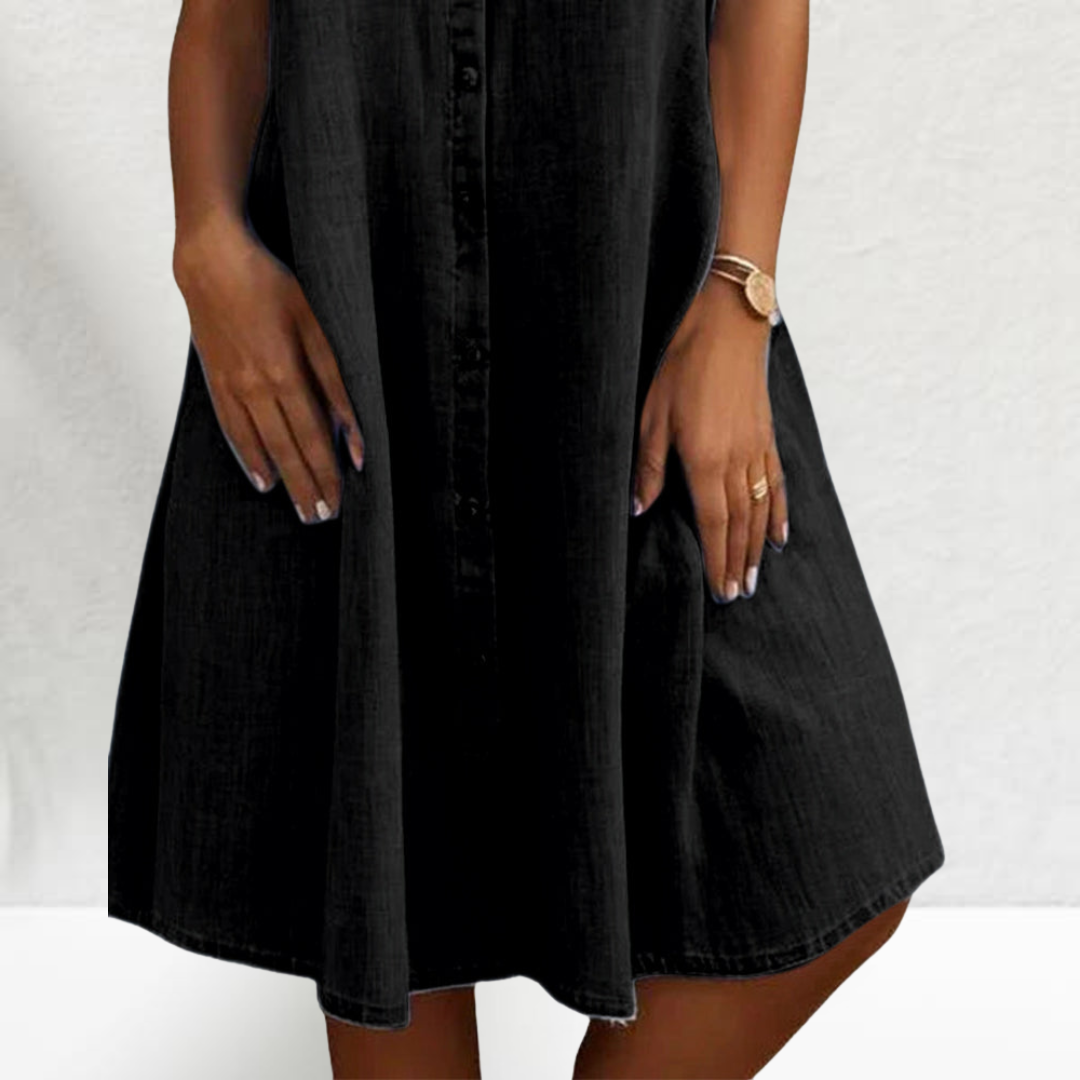 Luna | Contemporary Denim Dress with Feminine Style