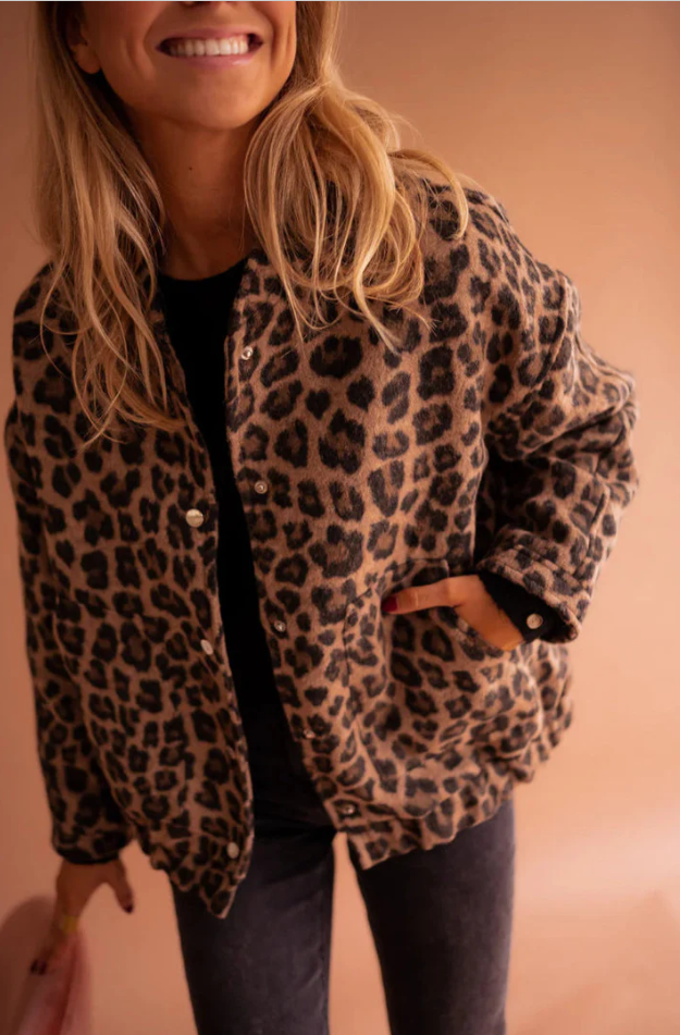 Evelyn | Fashionable Coat with Animal Print for Women