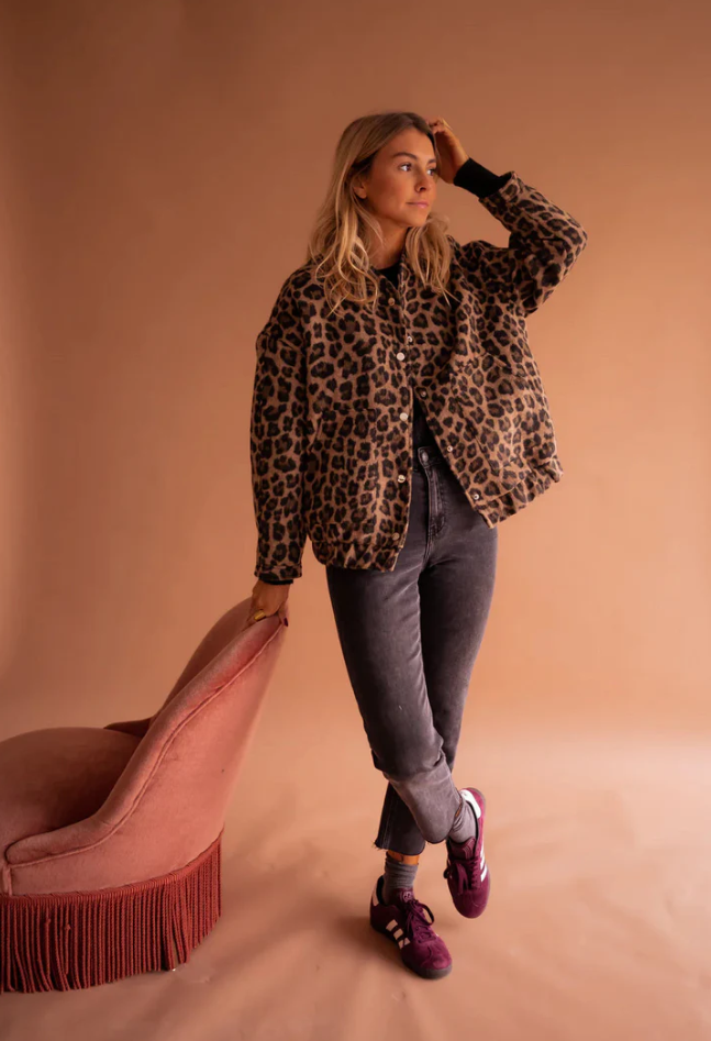 Evelyn | Fashionable Coat with Animal Print for Women