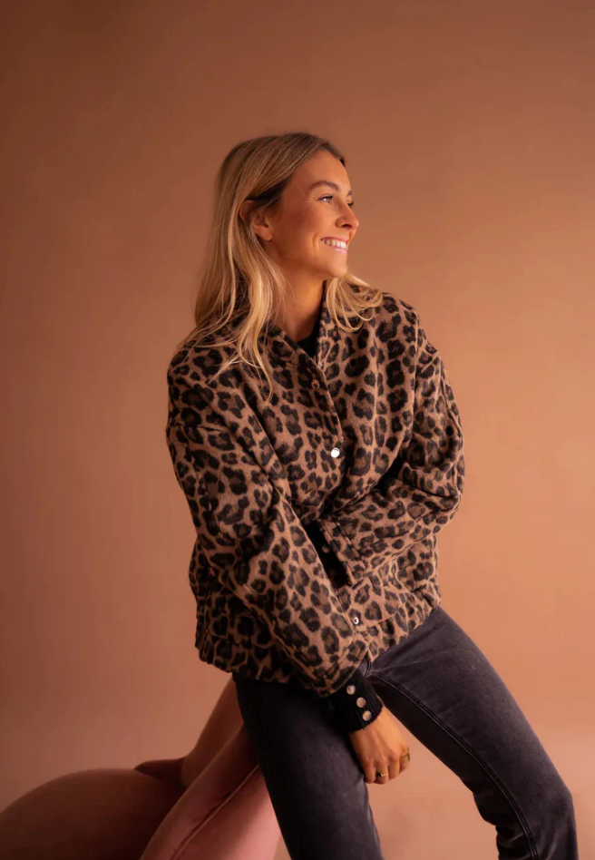 Evelyn | Fashionable Coat with Animal Print for Women