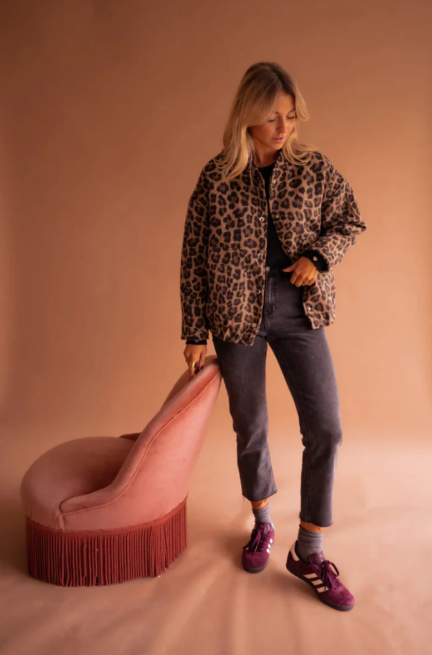 Evelyn | Fashionable Coat with Animal Print for Women