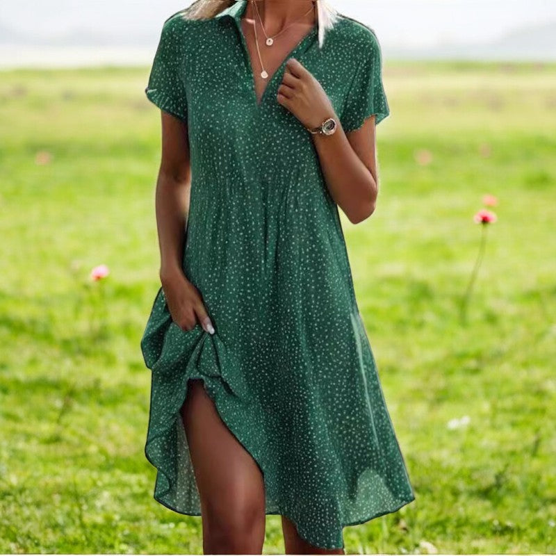 Chloe | Elegant Women’s Midi Dress with V-Neck