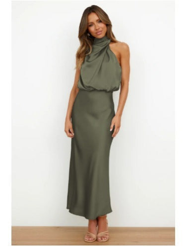 Luna | Elegant Evening Satin Dress for Women