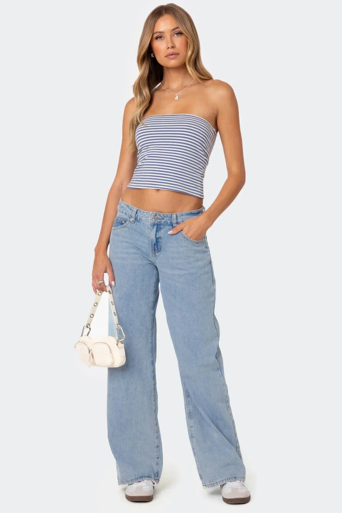 Ella | This Chic Retro Flair Low-Rise Jeans for Daily Wear