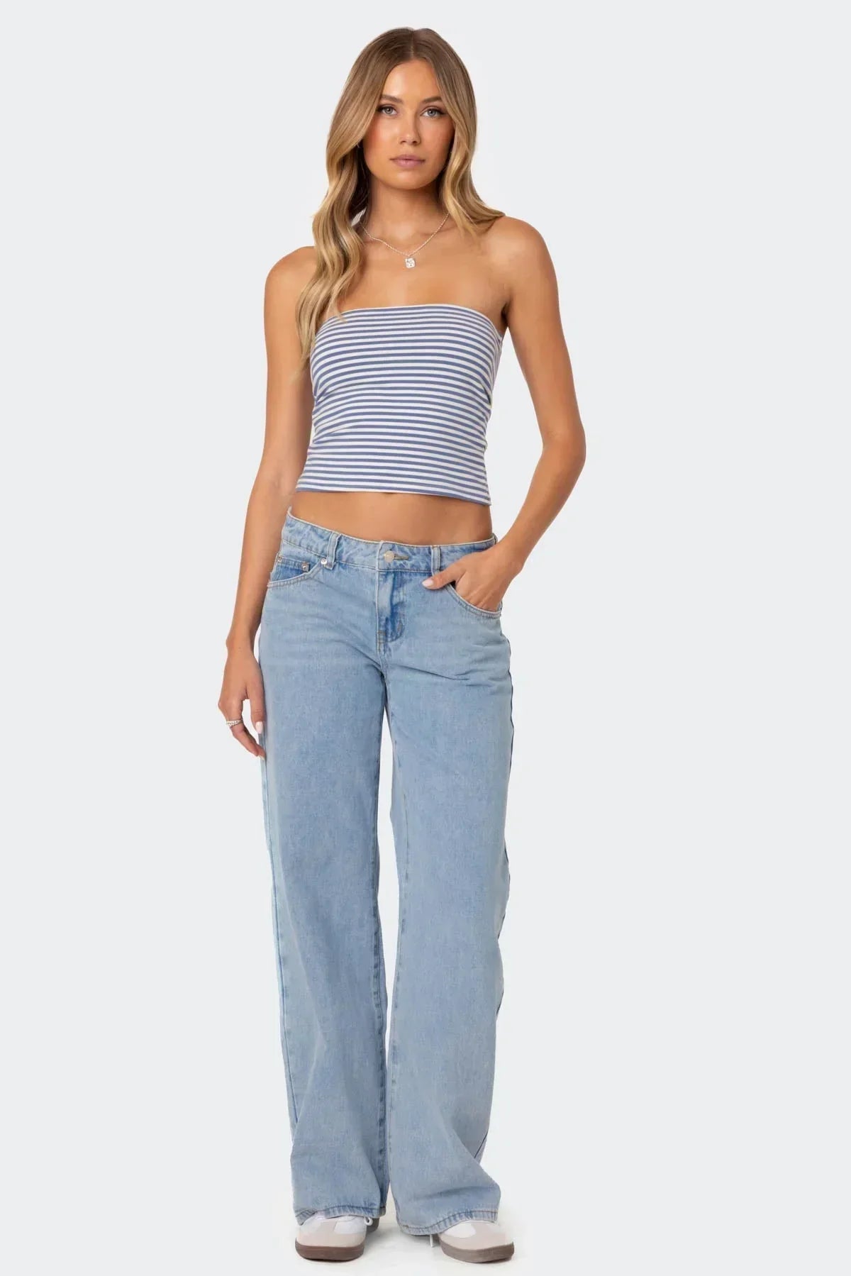 Ella | This Chic Retro Flair Low-Rise Jeans for Daily Wear