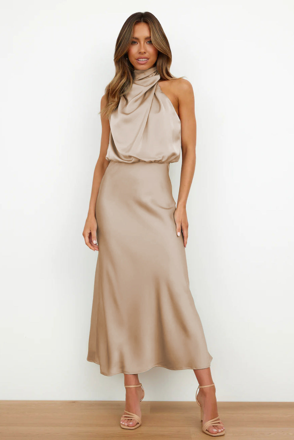 Luna | Elegant Evening Satin Dress for Women