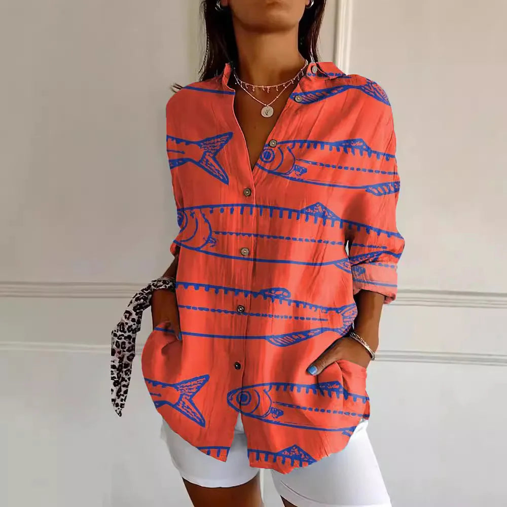 Amelia | Women’s Blouse with Trendy Colorful Pattern