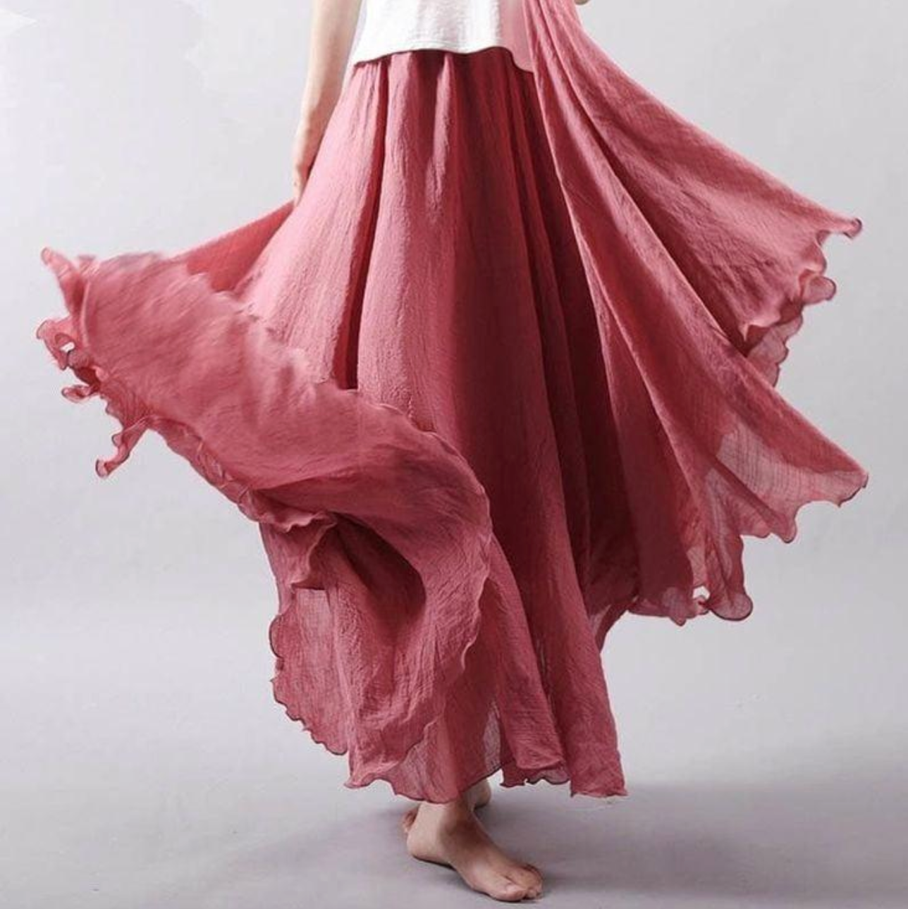 Chloe | Lightweight Linen Skirt with Summer Style