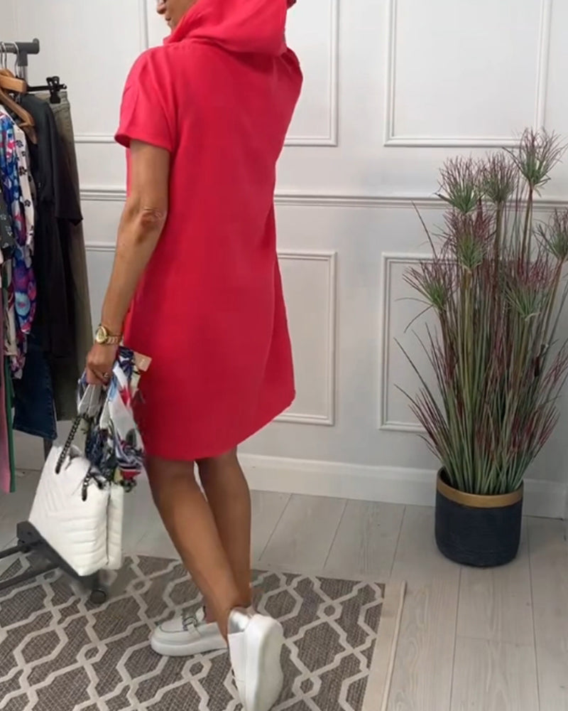 Luna | This Relaxed Casual Dress with Hoodie Detail