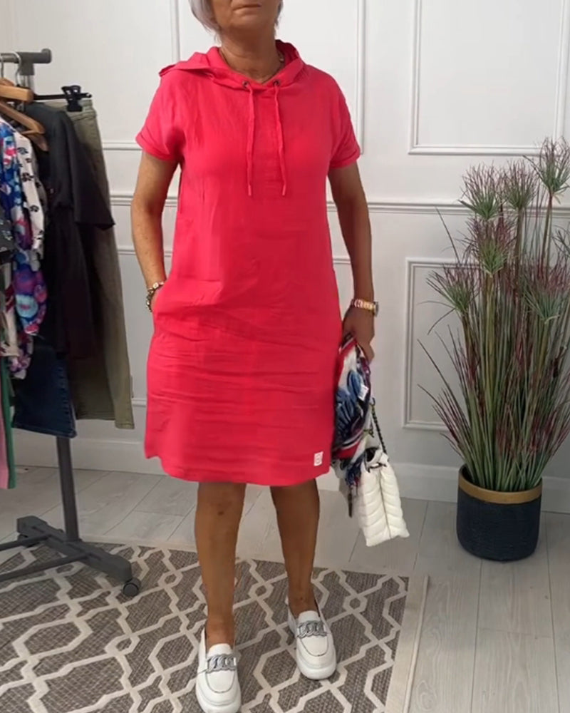 Luna | This Relaxed Casual Dress with Hoodie Detail