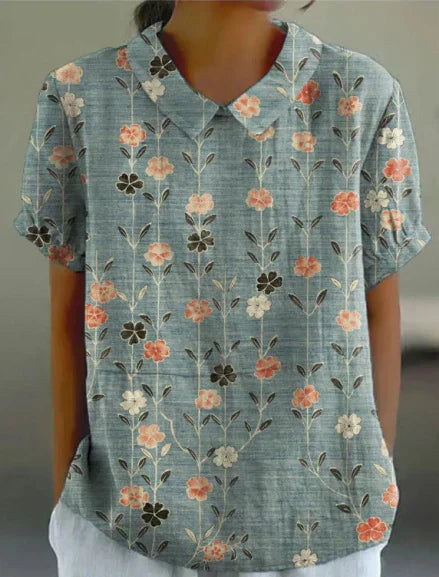 Amelia | Stylish Blouse with Charming Flower Pattern