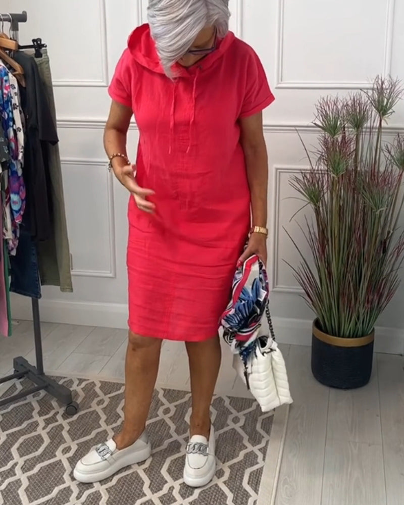 Luna | This Relaxed Casual Dress with Hoodie Detail