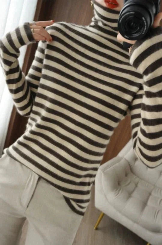 Noa | Gestreifter Rollkragenpullover für stilvolle Looks