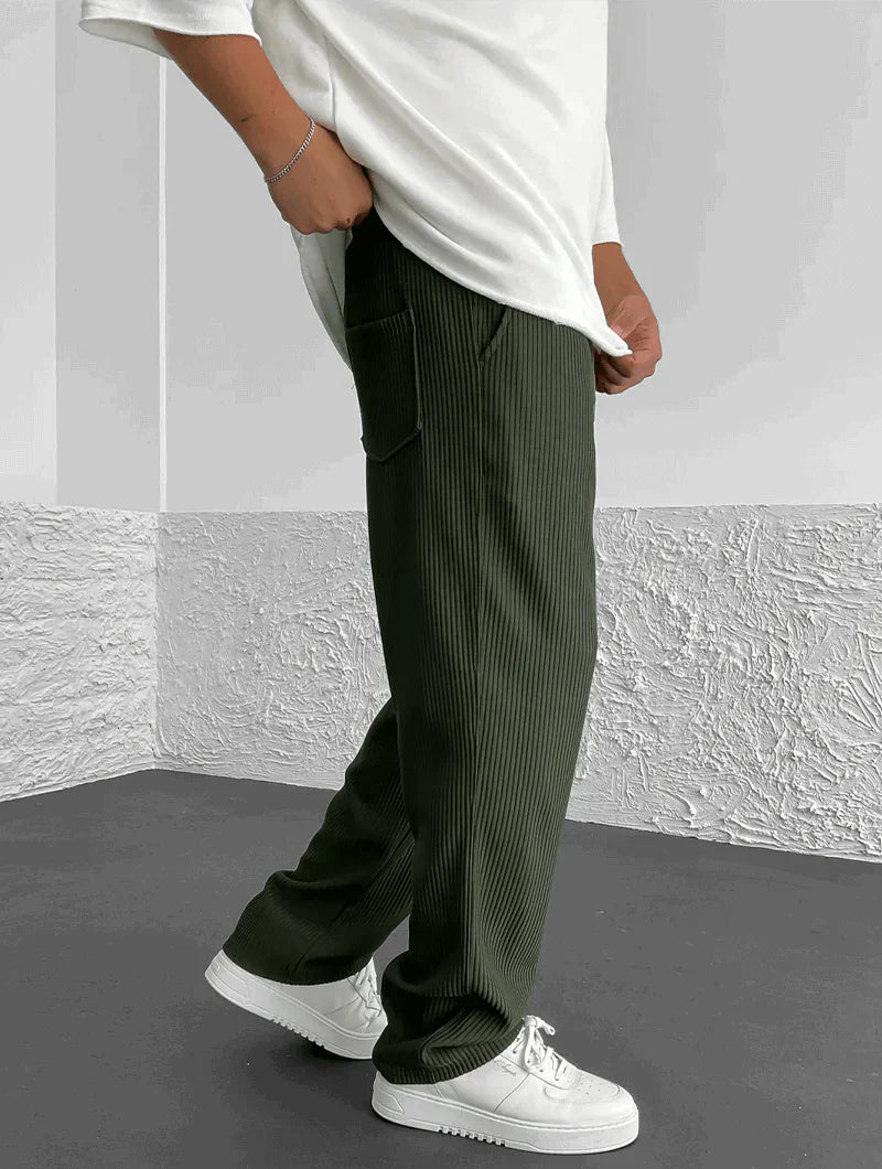 Henry | Relaxed Fit Wide-Leg Pants with Elastic Waist